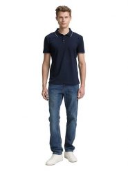 Tom Tailor Koszulka polo w kolorze granatowym rozmiar: S. Niebieskie koszulki polo męskie Tom Tailor, s, bez wzorów, z bawełny, bez ramiączek. Za 56.93 zł.