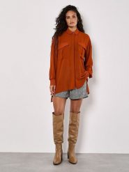 Apricot Bluzka w kolorze pomarańczowym rozmiar: S. Pomarańczowe bluzki damskie Apricot, s, bez wzorów, bez kołnierzyka, bez ramiączek. Za 61.60 zł.