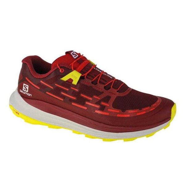Buty Męskie Bieganie Ultra Glide. Czerwone buty trekkingowe męskie Salomon, z gumy, bez zapięcia, do biegania. Za 684.99 zł.