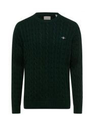 Gant Sweter Mężczyźni Bawełna zielony, L. Zielone swetry męskie Gant, l, bez wzorów, z bawełny, bez kołnierzyka. Za 749.95 zł.
