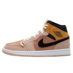 Buty do chodzenia męskie Nike Air Jordan 1 Retro Mid. Brązowe obuwie do biegania damskie Nike, Nike Air Jordan. Za 1,043.00 zł.