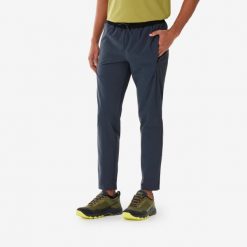 Spodnie turystyczne męskie Quechua MH500 Light. Zielone spodnie materiałowe męskie QUECHUA, bez wzorów, z elastanu, sportowe. Za 149.99 zł.