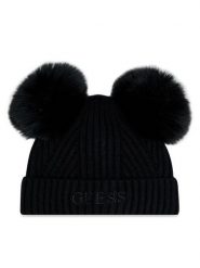 Guess Czapka J3BZ04 Z2QP0 Czarny. Czarne czapki dziecięce Guess, na zimę, z aplikacjami, z materiału. Za 139.99 zł.