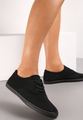 Czarne Sznurowane Tenisówki Przed Kostkę Calapse. Czarne trampki i tenisówki damskie Renee, bez wzorów, przed kostkę. Za 34.99 zł.