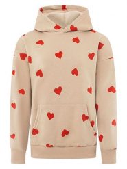 Zwillingsherz Bluza "Hearts" w kolorze beżowym rozmiar: S. Brązowe bluzy z kapturem damskie Zwillingsherz, s. Za 209.95 zł.