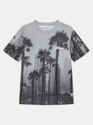 Guess T-Shirt L5RI26 K8HM4 Szary Regular Fit. Szare t-shirty chłopięce Guess, z aplikacjami, z bawełny, bez ramiączek. Za 79.99 zł.