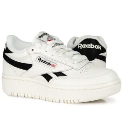 Buty damskie snekersy sportowe Reebok CLUB C DOUBLE REVENGE. Białe buty sportowe na co dzień damskie Reebok, bez wzorów, z materiału, tenisowe, Reebok Club. Za 369.65 zł.