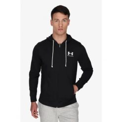 Bluza męska Under Armour RIVAL TERRY LC FZ. Czarne bluzy bez kaptura męskie Under Armour, m. Za 269.99 zł.