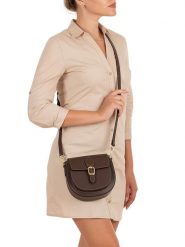 Lia Biassoni Skórzana torebka "Accesa" w kolorze brązowym - 24 x 18 x 12 cm rozmiar: onesize. Brązowe torebki klasyczne damskie Lia Biassoni, bez wzorów, z materiału, bez dodatków. Za 252.99 zł.