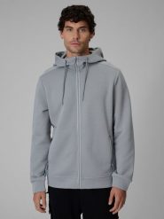 4F Bluza dresowa regular z kapturem męska - szara S. Szare bluzy z kapturem męskie 4f, m, z dresówki. Za 269.99 zł.