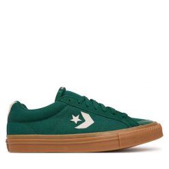 Tenisówki Converse. Zielone trampki i tenisówki męskie Converse, bez wzorów, bez zapięcia. Za 259.99 zł.