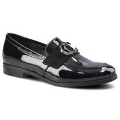 Czarne Półbuty Karino Damskie Eleganckie Obuwie. Czarne półbuty damskie Karino, bez wzorów, z lakierowanej skóry, biznesowe, bez obcasa, na obcasie. Za 269.00 zł.