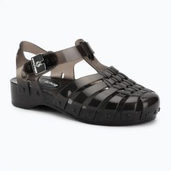 Sandały damskie Scholl X Melissa Possession Pes PVC. Czarne sandały damskie Scholl, bez wzorów, z materiału, bez obcasa. Za 409.99 zł.