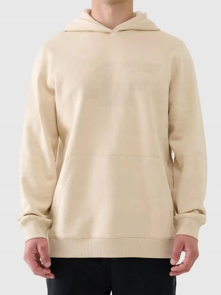 BLUZA MĘSKA DRESOWA 4F Z KAPTUREM KANGURKA TSWSM1980 KOLOR BEŻOWY. Brązowe bluzy z kapturem męskie 4f, l, z bawełny. Za 169.99 zł.