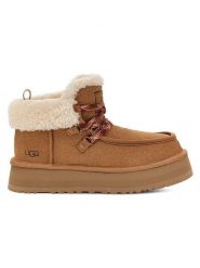 UGG Skórzane botki "Funkarra Cabin" w kolorze jasnobrązowym rozmiar: 40. Brązowe botki damskie Ugg, z wełny, bez obcasa, bez zapięcia. Za 505.13 zł.