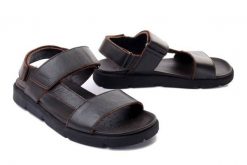 GEOX U15BGB 0003C C6003 browncotto, sandały męskie. Brązowe sandały męskie Geox, bez zapięcia. Za 343.92 zł.