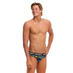 Bielizna slipy majtki bawełniane elastyczne męskie Funky Trunks Funk Me. Czarna slipki męskie FUNKY TRUNKS, bez wzorów, z bawełny. Za 74.99 zł.