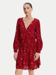Pepe Jeans Sukienka codzienna Cecile PL953669 Czerwony Regular Fit. Czerwone sukienki damskie Pepe Jeans, na co dzień, m, bez wzorów, z jeansu, bez kołnierzyka, bez ramiączek, proste. Za 309.99 zł.