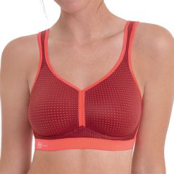 Stanik do biegania Performance z wysoki poziomem podtrzymywania. Czerwone biustonosze sportowe damskie ANITA ACTIVE, bez wzorów, z poliamidu. Za 290.00 zł.