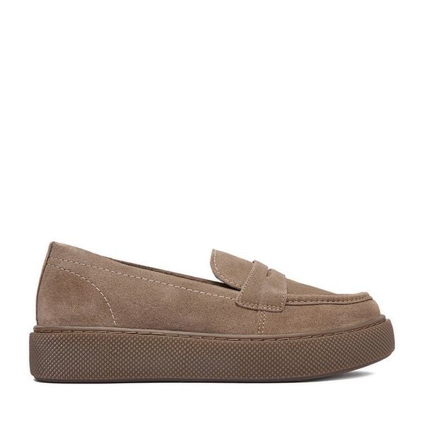 Półbuty Lasocki. Brązowe półbuty damskie Lasocki, bez wzorów, bez obcasa, na płaskiej podeszwie. Za 229.99 zł.