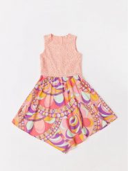 Guess Sukienka letnia J3GK08 KBOZ0 Kolorowy Regular Fit. Sukienki dziewczęce Guess, na lato, z aplikacjami, z syntetyku, bez ramiączek. Za 269.99 zł.