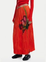 Desigual Spódnica plisowana Follet 25SWFW06 Pomarańczowy Regular Fit. Brązowe spódniczki damskie Desigual, l, bez wzorów, z syntetyku, plisowane. Za 239.99 zł.