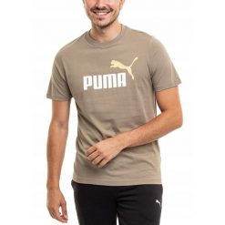 Koszulka Mężczyzna PUMA T-shirt Bluzka z Krótkim Rękawem Sportowa Wygodna L. Brązowe t-shirty męskie Puma, l, z bawełny, bez ramiączek. Za 75.00 zł.