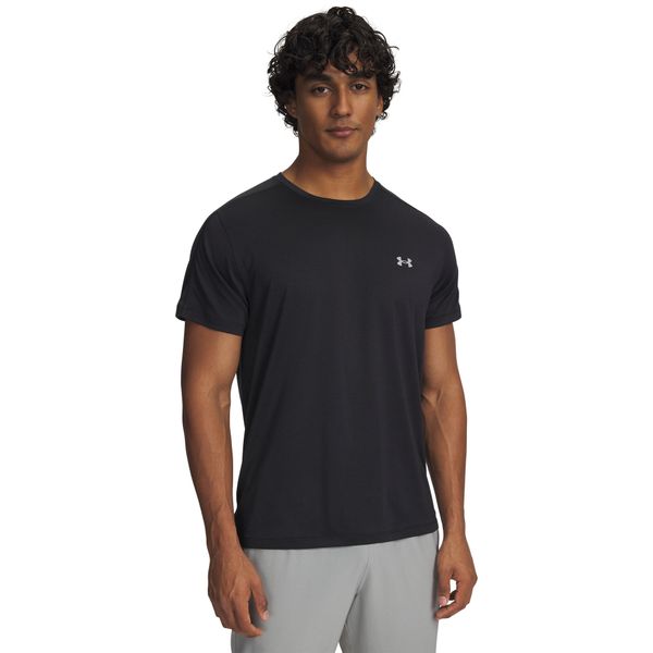Koszulka do biegania męska Under Armour Velociti Reflect. Czarne t-shirty sportowe męskie Under Armour, m, z materiału, bez ramiączek, do biegania. Za 209.05 zł.
