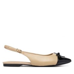 Baleriny Caprice. Brązowe baleriny damskie Caprice, bez wzorów, bez obcasa. Za 339.99 zł.