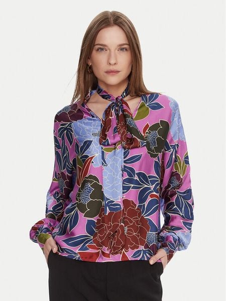 Lola Casademunt by Maite Koszula MF2515003 Fioletowy Loose Fit. Fioletowe koszule damskie Lola Casademunt by Maite, s, bez wzorów, z wiskozy, bez kołnierzyka, bez ramiączek. Za 359.99 zł.