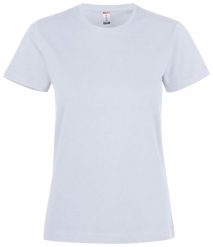 Clique Premium Fashion-T Women – damska koszulka premium z bawełny – white. Białe t-shirty damskie CLIQUE, l, bez wzorów, z bawełny, bez kołnierzyka. Za 118.13 zł.