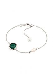 Elli PREMIUM Bransoletka Damska Koło Łańcuch Kwarcowy Szachownica Podwójna Oprawa Zielona 925 Sterling Silver 19 cm Bransoletki 1 ct Damski. Szare bransoletki damskie Elli PREMIUM, srebrne. Za 381.64 zł.
