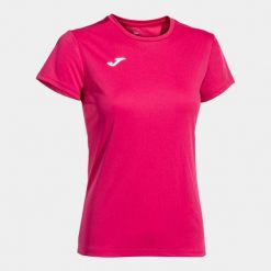 Koszulka do biegania damska Joma Combi z krótkim rękawem. Czerwone t-shirty damskie Joma, m, bez wzorów, bez kołnierzyka. Za 59.99 zł.