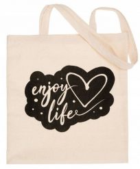 Shopperka materiałowa [DH] EKO beżowa wzór 40. Brązowe shopper bag damskie inny, bez wzorów, z bawełny, bez dodatków. Za 7.60 zł.