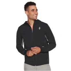 Bluza dresowa sportowa męska Skechers Skechweave Premium Hooded Jacket. Czarne bluzy sportowe męskie Skechers, m, z dresówki. Za 239.99 zł.