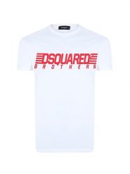 Dsquared² T-shirt w kolorze białym rozmiar: XXL. Białe t-shirty męskie Dsquared2, xxl, bez wzorów, z bawełny, bez kołnierzyka. Za 182.72 zł.