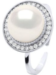 Pearline Srebrny pierścionek z perłami i cyrkoniami rozmiar: onesize. Białe pierścionki damskie Pearline, z cyrkonią, srebrne. Za 304.99 zł.