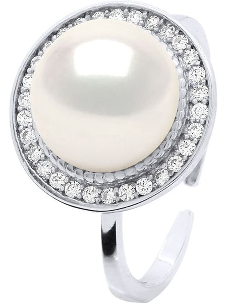 Pearline Srebrny pierścionek z perłami i cyrkoniami rozmiar: onesize. Białe pierścionki damskie Pearline, z cyrkonią, srebrne. Za 304.99 zł.