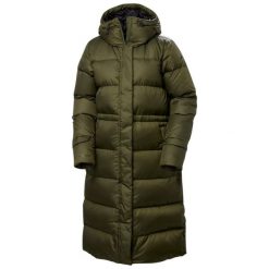 Długi damski płaszcz puchowy Helly Hansen W Essence. Zielone płaszcze damskie Helly Hansen, na zimę, bez wzorów, z puchu. Za 1,763.00 zł.