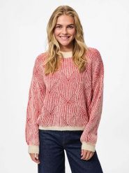 Pieces Sweter "Pcjenna" w kolorze jasnoróżowo-czerwonym rozmiar: L. Czerwone swetry klasyczne damskie Pieces, l, ze splotem, bez kołnierzyka. Za 145.26 zł.