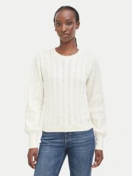 Guess Sweter W6BR44 Z1441 Kremowy Regular Fit. Białe swetry klasyczne damskie Guess, xl, z syntetyku, bez kołnierzyka. Za 394.99 zł.