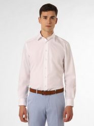 Finshley & Harding Koszula łatwa w prasowaniu Mężczyźni Modern Fit Bawełna biały, 38. Białe koszule męskie Finshley & Harding, m, bez wzorów, z bawełny, bez kołnierzyka, bez ramiączek. Za 179.95 zł.
