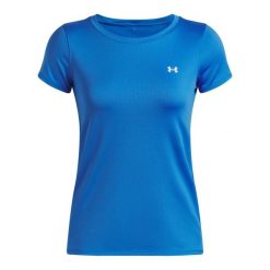 Koszulka Under Armour HeatGear. Niebieskie t-shirty damskie Under Armour, xl, bez wzorów, z materiału, bez ramiączek. Za 191.55 zł.