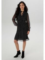 Aniston Sukienka w kolorze czarnym rozmiar: 42. Czarne sukienki damskie Aniston, na co dzień, bez wzorów, bez kołnierzyka, bez ramiączek, midi, proste. Za 134.85 zł.