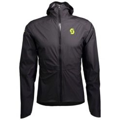 Kurtka do biegania męska SCOTT RC Run Waterproof. Czarne kurtki treningowe męskie Scott, m, bez wzorów, do biegania. Za 739.99 zł.