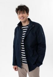 Granatowa kurtka męska J-ARNS. Brązowe kurtki męskie Volcano, m, bez wzorów, z dzianiny, klasyczne, bez kaptura. Za 359.99 zł.