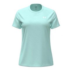 Koszulka damska Under Armour Tech SSC - Solid. Niebieskie bluzki damskie Under Armour, bez wzorów, bez ramiączek. Za 84.99 zł.