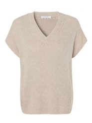 TATUUM Sweter "Nota" w kolorze beżowym rozmiar: XL. Brązowe swetry klasyczne damskie Tatuum, xl, ze splotem, bez kołnierzyka. Za 101.47 zł.