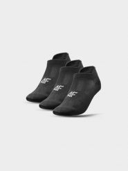 4F Skarpety treningowe przed kostkę (3-pack) damskie - czarne 39-42. Czarne skarpetki damskie 4f, bez wzorów, z elastanu. Za 44.99 zł.