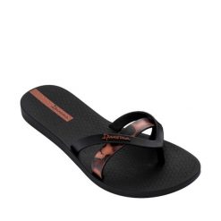 Japonki damskie Ipanema Kirei Chic. Czarne klapki damskie Ipanema, bez wzorów, z materiału, bez obcasa. Za 69.00 zł.